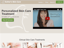 Tablet Screenshot of estherskincare.com